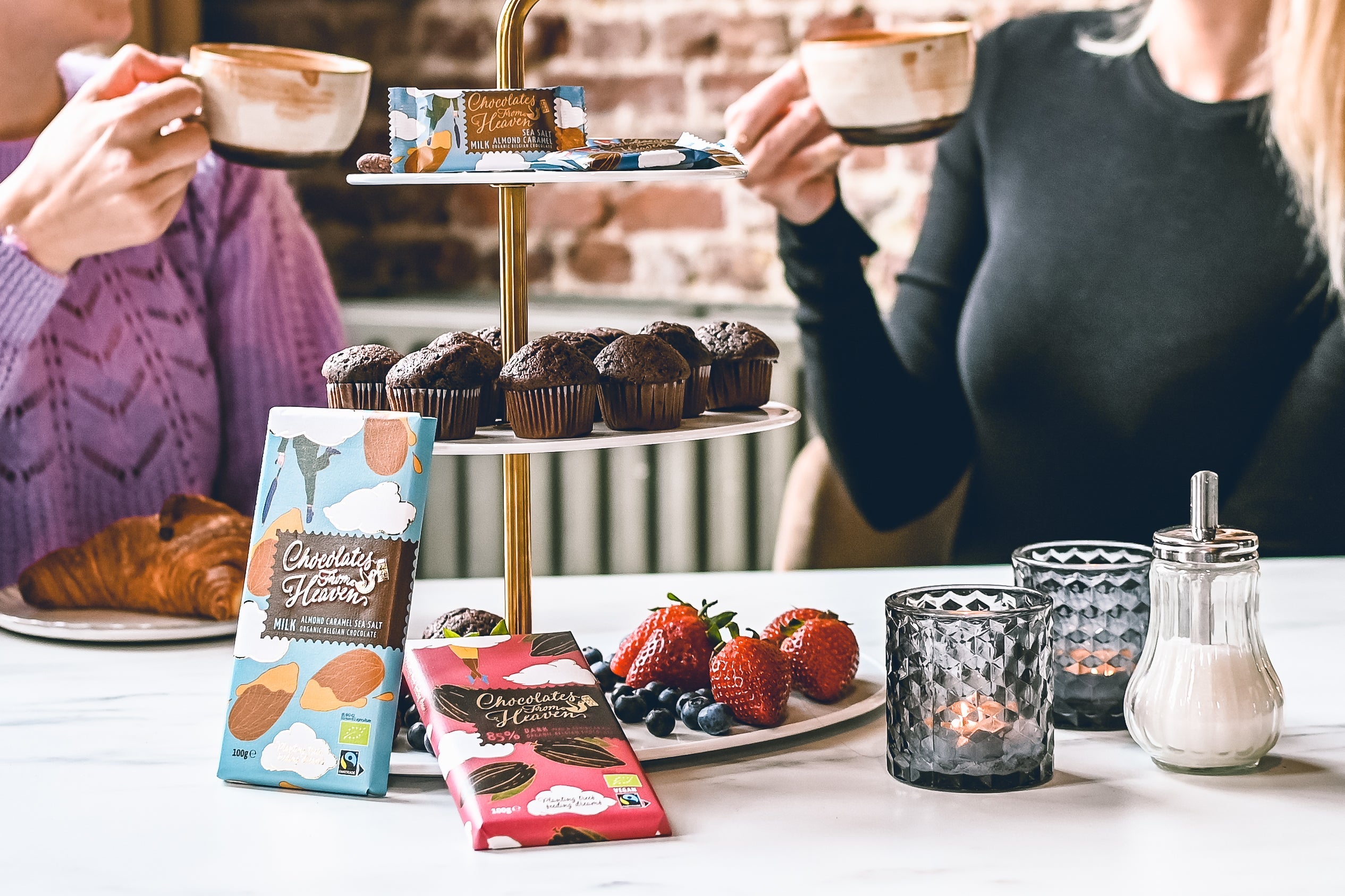 Chocolates From Heaven Pure Belgische organische chocolade 85% dark peru Dominicaanse republiek tablet bio fairtrade koffie Melkchocolade amandel caramel zeezout napolitain kleine verpakte chocolade