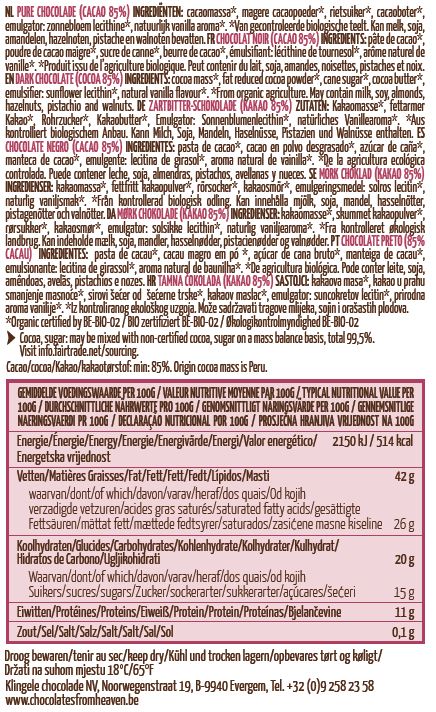 Chocolates from Heaven - dark 85%