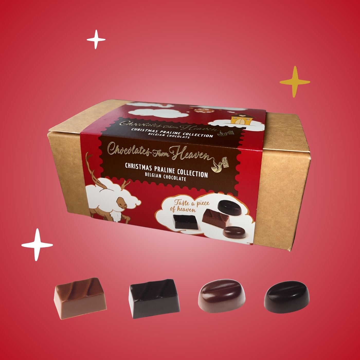 Chocolates From Heaven - Ballotin pralines BIO Christmas 170g