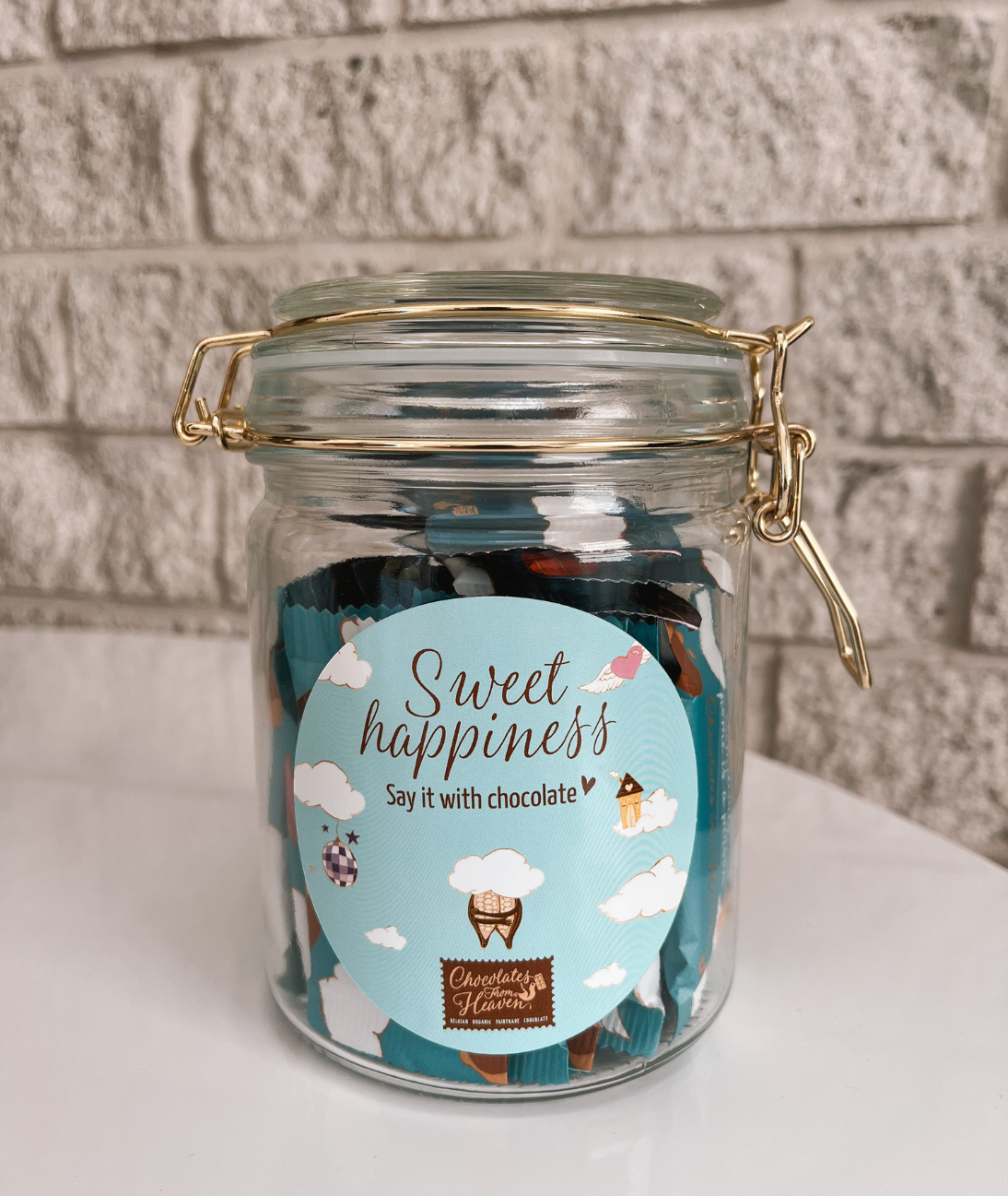 Chocolates from Heaven happiness bowl - milk caramel almond seasalt & dark peru 80%